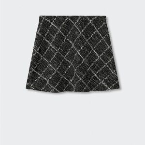Mango Monochrome Tweed Skirt